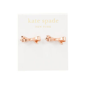 Kate Spade Rose Gold Love Notes Bow Stud Earrings
